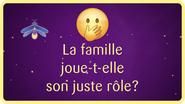La famille joue-t-elle son juste rôle? Depuis des millénaires, la famille repose sur deux piliers que sont la loyauté et le sacrifice, valeurs déclarées à tort comme expression de l'Amour.